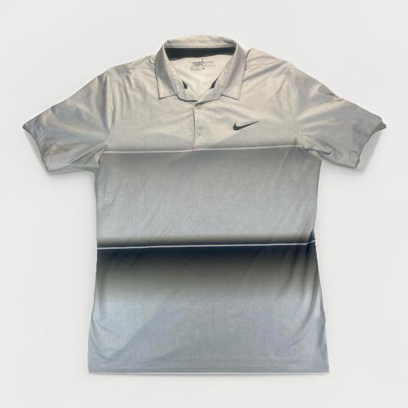 Nike Other - Nike Golf Grey‎ Ombré Polo Performance Shirt Dri Fit L Courses At Andrew's